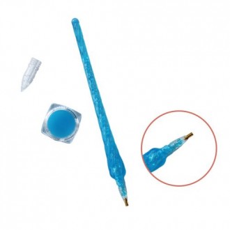 Стилус для алмазной мозаики + гель-клей (голубой). Борисполь. фото 1