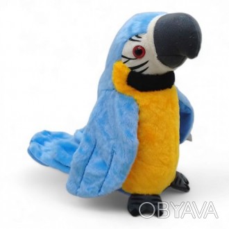 Интерактивная мягкая игрушка-повторюшка "Попугай". Повторяет слова и фразы смешн. . фото 1