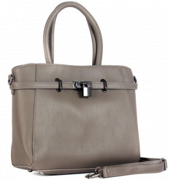 
 Описание Классическая женская сумка из плотной экокожи в красивом коричневом ц. . фото 2