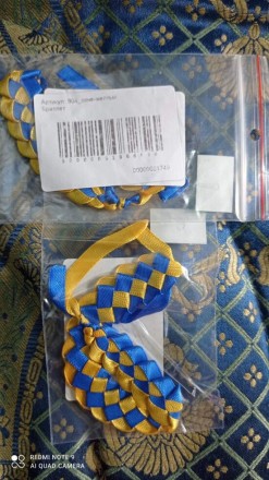 Пояс для вышиванки + патриотические плетёные браслеты (2 шт.), продается комплек. . фото 2