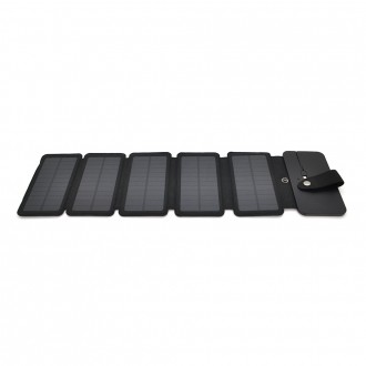 Solar panel 5 Foldings, built-in microUSB cable, Output: 5 /1,2 А(USB), plastic, Black, Corton box. Дніпро. фото 1 Solar panel 5 Foldings, built-in microUSB cable, Output: 5 /1,2 А(USB), plastic, Black, Corton box. Дніпро. фото 1