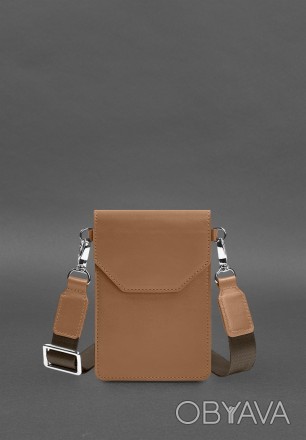 Шкіряна сумка-чохол для телефону maxi – це вишуканий аксесуар, що поєднує в собі. . фото 1