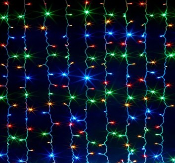 LED-гірлянда "Водоспад" — світлова завіса із заворожливим ефектом, що падає з ви. . фото 2