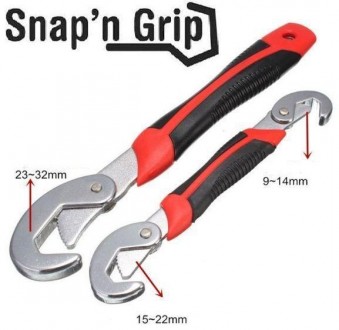 Гаечный набор из 2х ключей Snap'N Grip заменяет 23 ключа
Гаечный набор Snap'N Gr. . фото 3