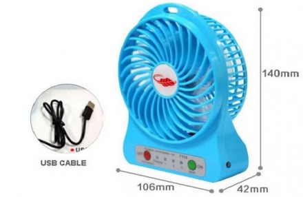 Міні вентилятор fan mini
Міні вентилятор працює від акумулятора 18650 або від US. . фото 4