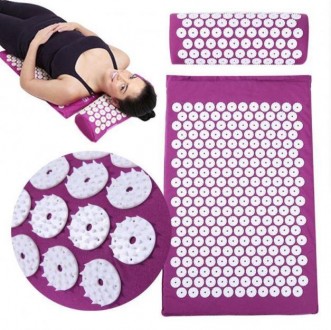 
Ортопедичний килимок масажний Acupressure mat з подушкою
 На перший погляд, кил. . фото 3