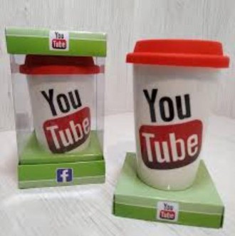 Стильный стакан с логотипом известной соц сети You Tube, . Оригинальный, практич. . фото 4