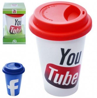 Стильный стакан с логотипом известной соц сети You Tube, . Оригинальный, практич. . фото 3