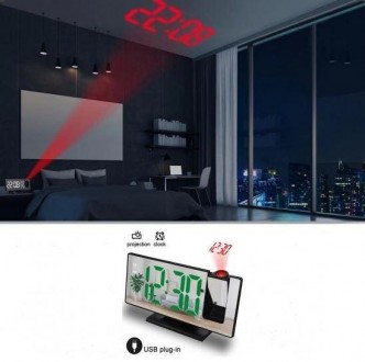 Часы настольные с проекцией времени на потолок с LED дисплеем и будильником 
Сти. . фото 3
