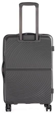 Большой ударопрочный пластиковый чемодан из поликарбоната 85,7L Horoso серый S10. . фото 3