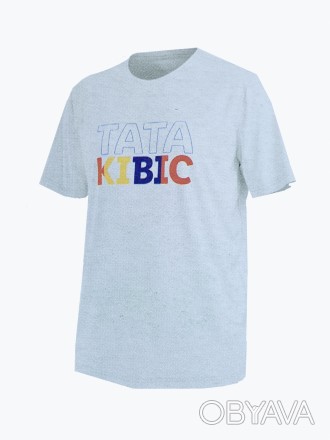 Спортивна бавовняна футболка бренду Crivit. З круглим вирізом горловини і принто. . фото 1