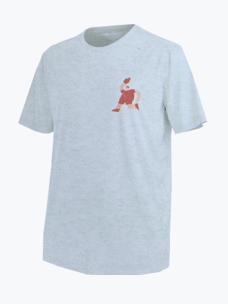 Спортивная хлопковая футболка бренда Crivit. С круглым вырезом горловины и принт. . фото 2