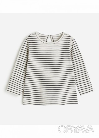 Футболка-лонгслив хлопковая для девочки H&M 1169925-001 086 см (12-18 months) че