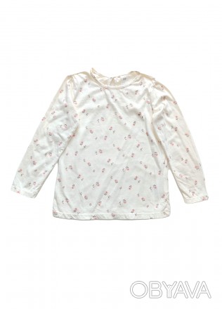 Футболка-лонгслив хлопковая для девочки H&M 1184616-001 098 см (2-3 years) Бежев