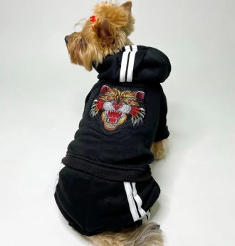Спортивный костюм для собак «Тигр». Сверху комбинезон выполнен из трикотажа, вну. . фото 2