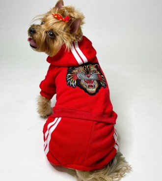 Спортивный костюм для собак «Тигр». Сверху комбинезон выполнен из трикотажа, вну. . фото 2