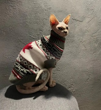 В'язаний светр для котів (кішок) Канада. Светрик добре тягнеться, теплий, є лямк. . фото 12