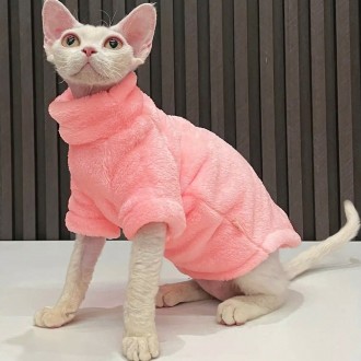 Флисовая кофта для котов (кошек) «Бархат». Флисовая кофточка очень приятная на о. . фото 2