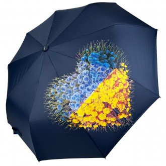Женский зонт полуавтомат от Toprain в трендовых цветах сезона с патриотическим р. . фото 2