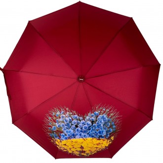 Женский зонт полуавтомат от Toprain в трендовых цветах сезона с патриотическим р. . фото 4