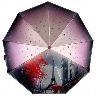 Зонт с изображением романтических панорам города не только защитит от дождя, но . . фото 4