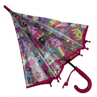 Прозрачный детский зонт полуавтомат на 8 спиц от фирмы Frei Regen станет фаворит. . фото 3