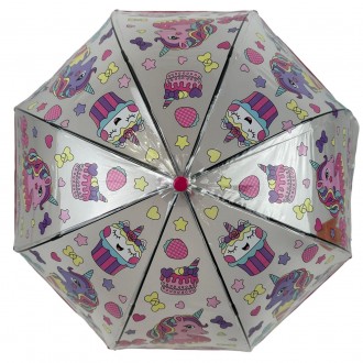 Прозрачный детский зонт полуавтомат на 8 спиц от фирмы Frei Regen станет фаворит. . фото 4