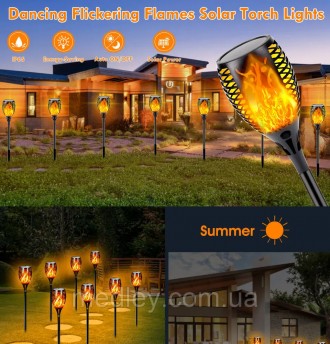 Декоративный светильник на солнечных батареях с датчиком освещенности Flame Ligh. . фото 6