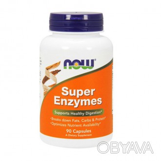 Super Enzymes (90 caps) - натуральная поддержка пищеварения от ведущего производ. . фото 1