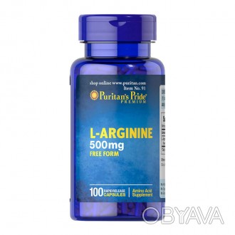 L-Arginine 500 mg (100 капсул) L-Arginine 500 мг (100 капсул) является высококач. . фото 1