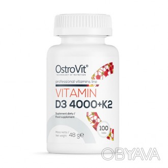 OstroVit Vitamin D3 4000 + K2 100 tabs от Польского производителя - один из самы. . фото 1