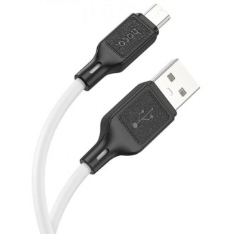 Кабель HOCO X90 Cool silicone charging data cable for Micro White - это надежный. . фото 3