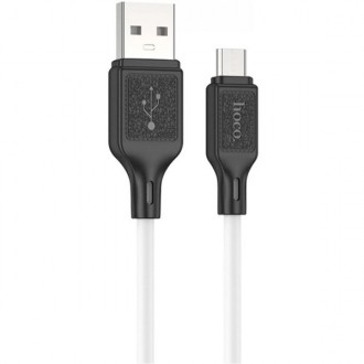 Кабель HOCO X90 Cool silicone charging data cable for Micro White - это надежный. . фото 2