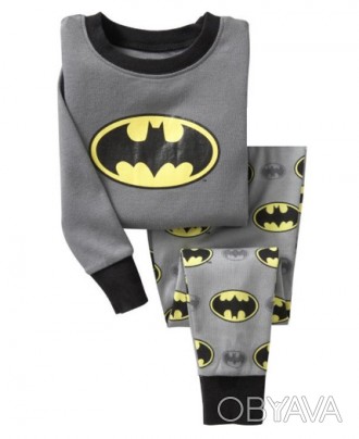 Детская пижама Бэтмен для мальчика выполнена из хлопка.
Размеры:
 
	100
	110
	12. . фото 1