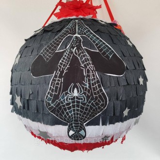 Пиньята Черный человек паук марвел супергерои marvel пиньята 120 см обхват черны. . фото 4