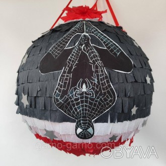 Пиньята Черный человек паук марвел супергерои marvel пиньята 120 см обхват черны. . фото 1
