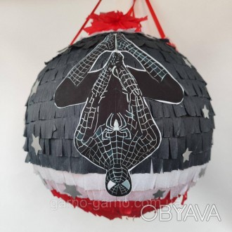Пиньята Черный человек паук марвел супергерои marvel пиньята 90 см обхват черный. . фото 1