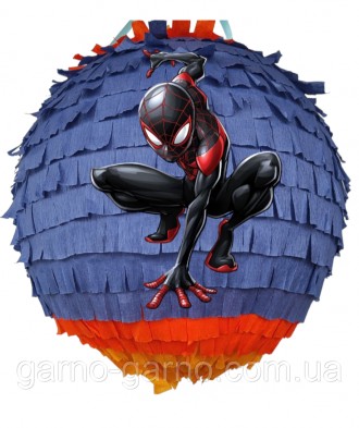 Пиньята Черный человек паук марвел супергерои marvel пиньята 90 см обхват черный. . фото 3