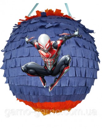 Пиньята Черный человек паук марвел супергерои marvel пиньята 90 см обхват черный. . фото 6