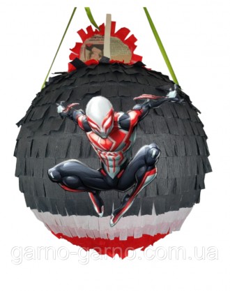 Пиньята Черный человек паук марвел супергерои marvel пиньята 90 см обхват черный. . фото 7