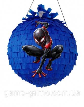 Пиньята Черный человек паук марвел супергерои marvel пиньята 90 см обхват черный. . фото 10