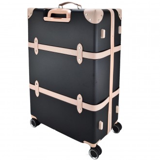 Вінтажна валіза Semi Line T5671-4 має декоративні накладки на кутах та ремені з . . фото 6