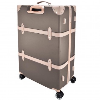 Вінтажна валіза Semi Line T5673-4 має декоративні накладки на кутах та ремені з . . фото 7