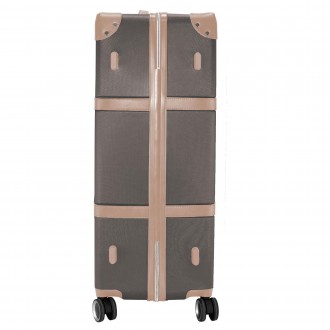 Вінтажна валіза Semi Line T5673-4 має декоративні накладки на кутах та ремені з . . фото 5