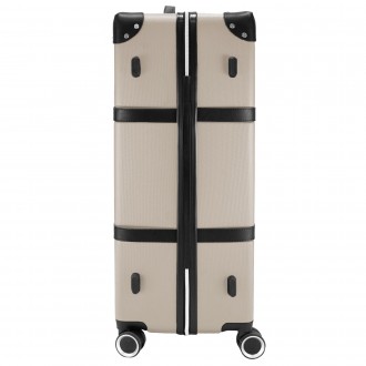 Вінтажна валіза Semi Line T5674-4 має декоративні накладки на кутах та ремені з . . фото 5