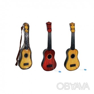 Гітара 8088 (36шт) 49см,струни 4шт, медіатор, 2 кольори, у чохлі, 16-49,5-6см. . фото 1