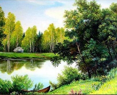 Набір для творчості алмазна картина Літо у лісі Strateg розміром 30х40 см кр (GM. . фото 1