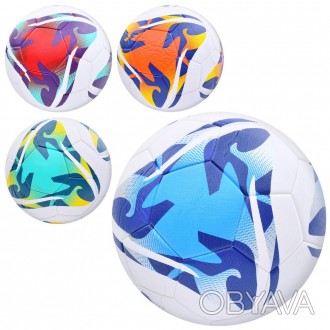 М'яч футбольний MS 4053 (12шт) розмір5, ПУ, 400-420г, ламінований, 4кольори, в п. . фото 1