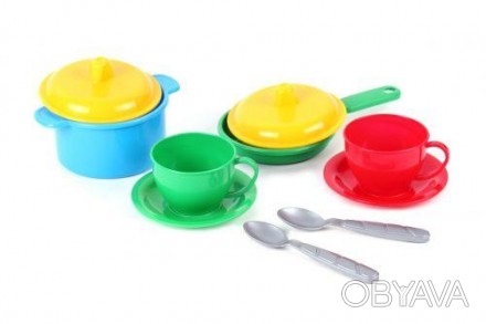 Посуда "Маринка 3 ТехноК". Посуда - замечательная игрушка для будущих хозяек. Ко. . фото 1