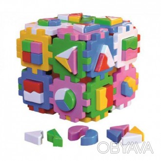Іграшка куб "Розумний малюк Супер Логіка ТехноК". Складається з 24 частин сортер. . фото 1
